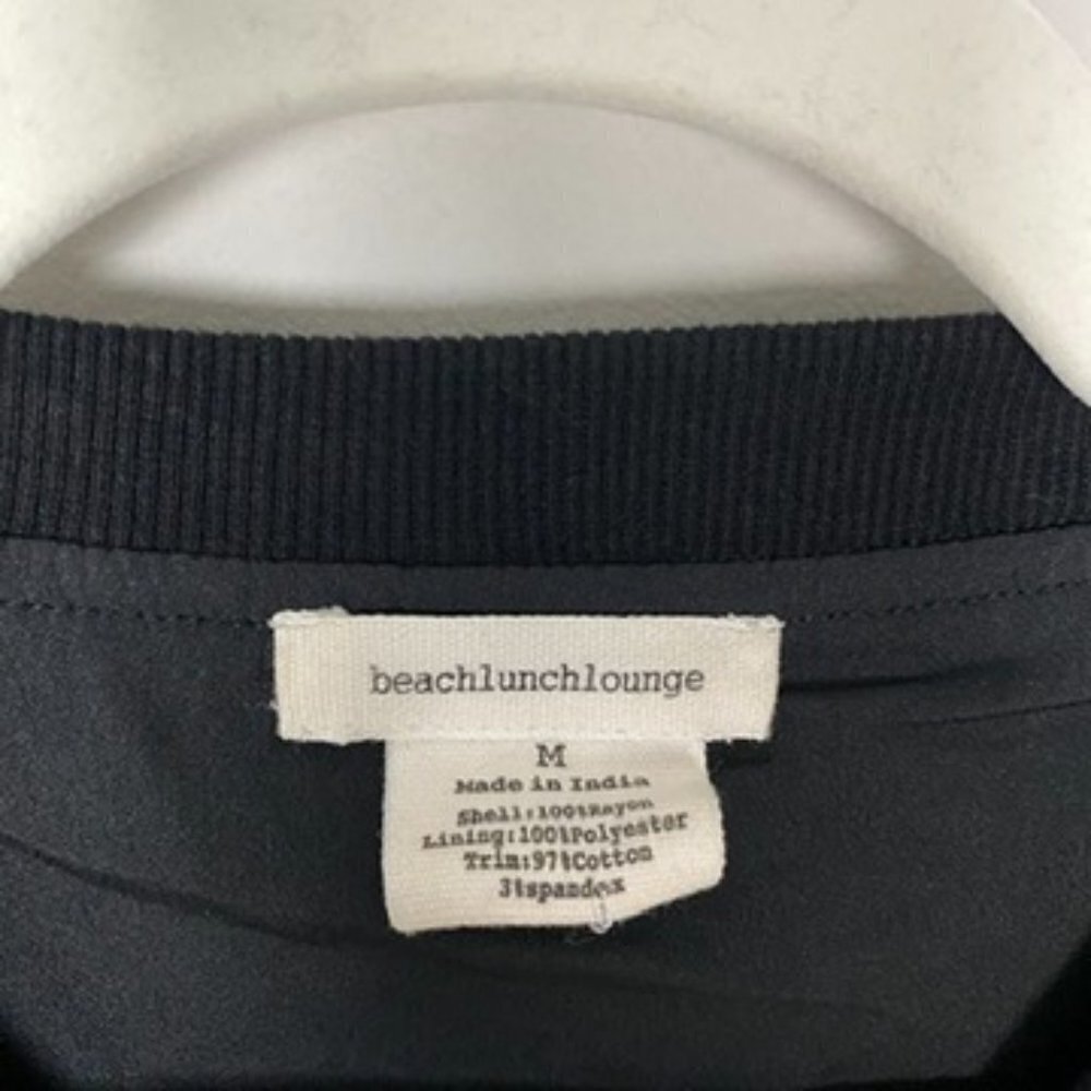 Beachlunchlounge Leopard Dasha Full Zip Bomber Jacket Green Womens M - Picture 3 of 5